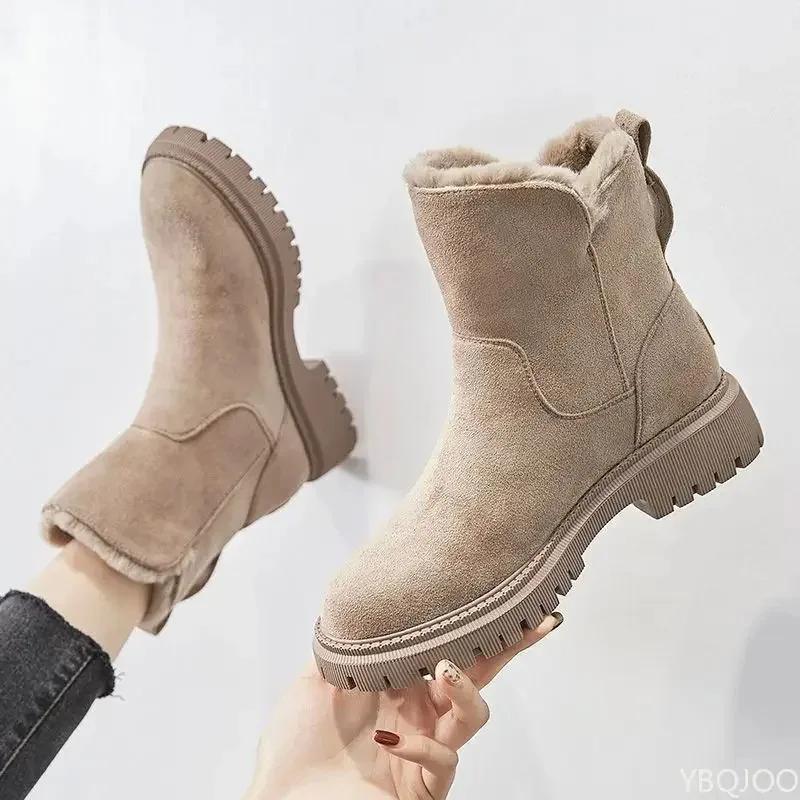 Winter New Women's Shoes Cold resistant Warm Thick Simple Comfortable Anti slip Wear resistant Women's Cotton Shoes