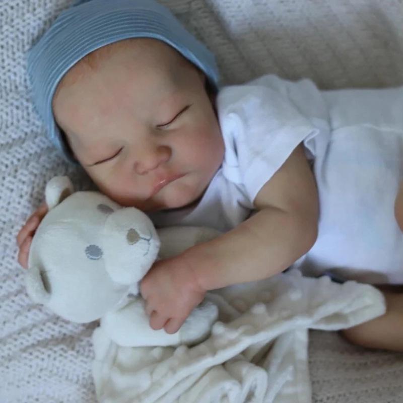 18-inch Realistic Full Silicone Reborn Doll 'Levi' with 3D Skin - Exquisite Baby Gift Toy