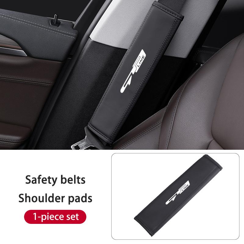 For KIA Leather Car Seat Belt Cover Safetybelt Shoulder Protection Pad gt gtline Xline ceed Forte RIO STINGER Seltos K3 K4
