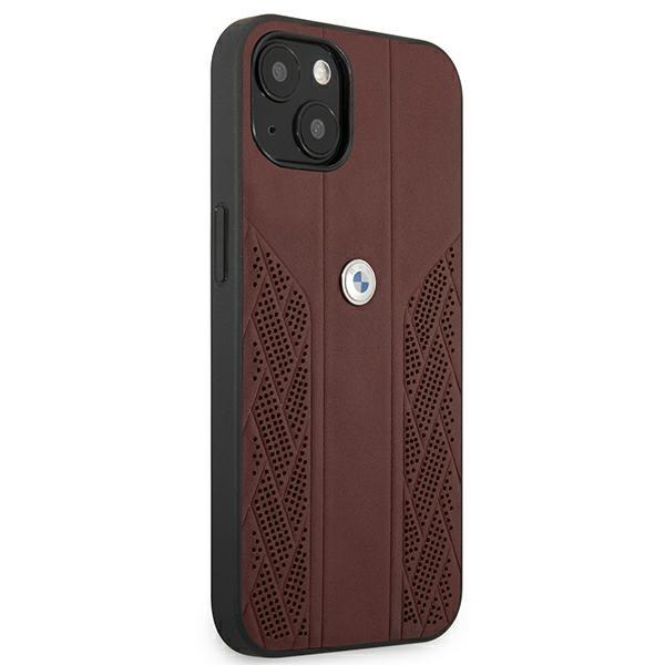Etui Bmw Bmhcp13Mrsppr Iphone 13 / 14 / 15 6.1 Czerwony/Red Hardcase Leather Curve Perforate