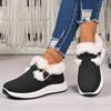 Winter Women's Fashionable and Versatile Thick Soled Fluffy Cotton Shoes,  New Buckle Strap Snow Boots