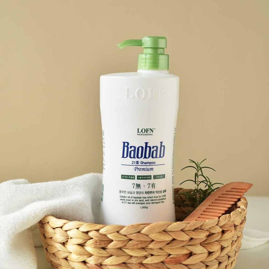Baobab Premium 21st Dry Hair (Mildly Acidic) Shampoo 1000g 2 packs