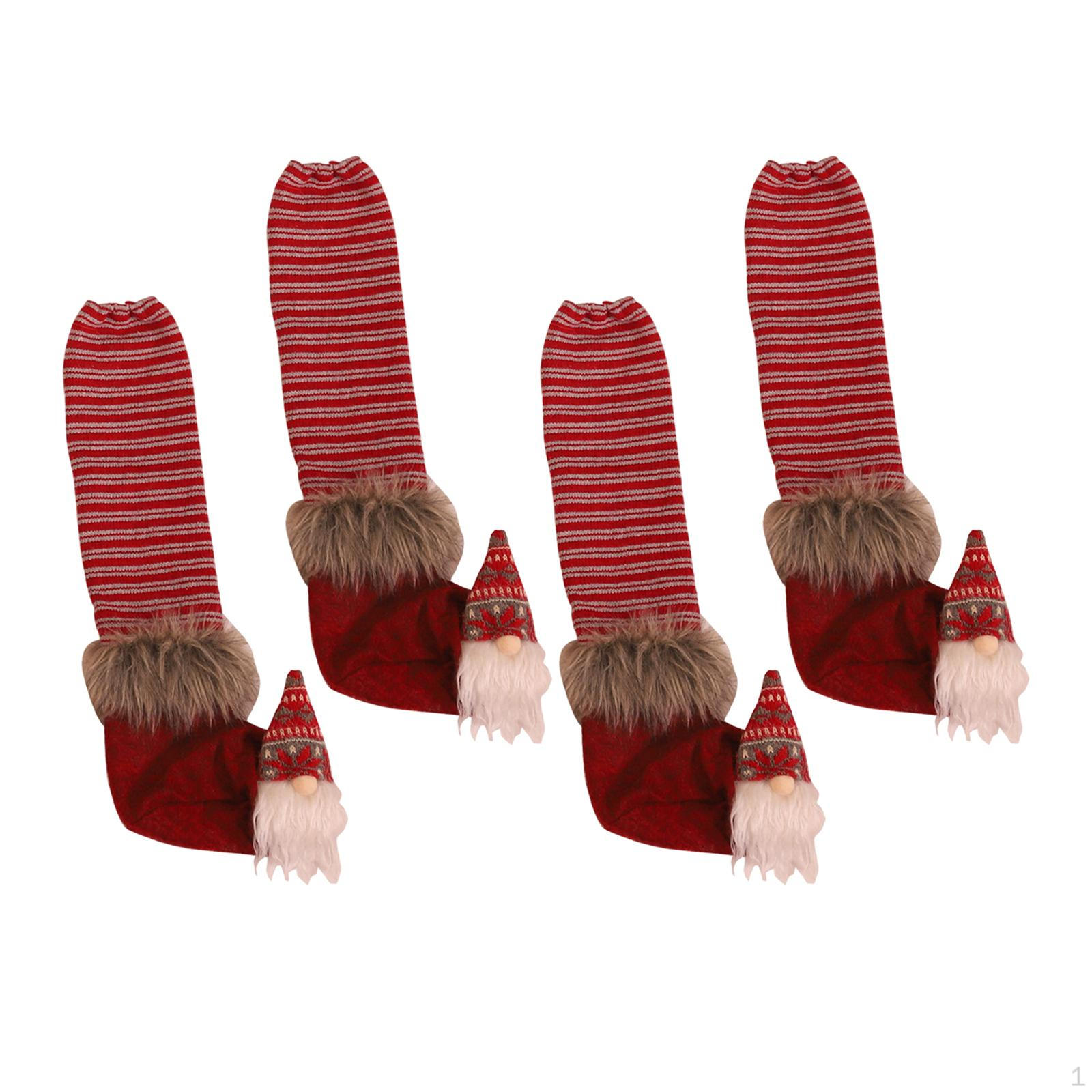 

Рождественский стол, стул, ножки, чехлы, колпачки, рождественский чехол, новинка, чехол, праздничные ножки 4pcs