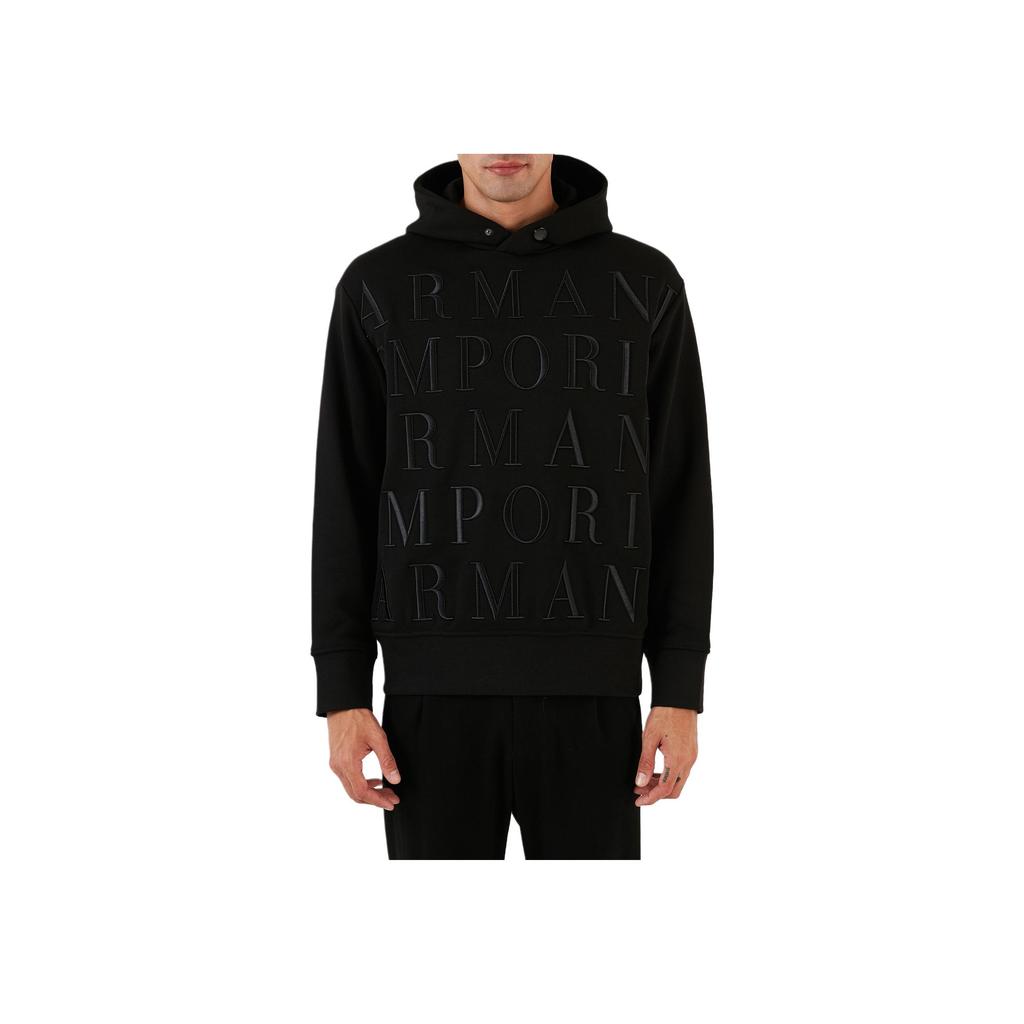 Emporio Armani Solid Color Letter Print Sweatshirt Men Tops Black 6R1MCR-1JWPZ-0999