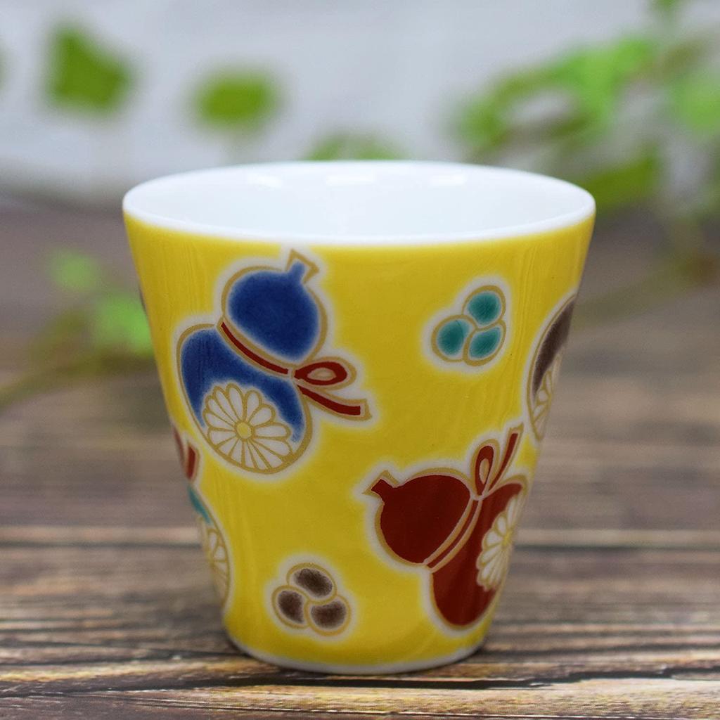 Waza no Kura Šťastné Ochoko Nádobka na Sake Kutani Ware Guinomi Značka Rokuhyo Japonské Nádobí Pohárek Choko Vyrobeno v Japonsku (Žádná nemoc)