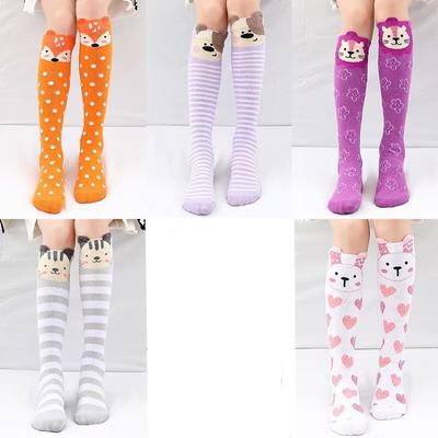Mädchensocken 3-12 Jahre alt Kniestrümpfe aus Baumwolle Schöne lange Kniestrümpfe für Kinder Kinder Tanzmädchen Todder Baby