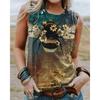 Eule Tier 3D-Druck Damen Tanktops Sommermode O-Ausschnitt Lässige Weste Schulterfrei Y2k Ärmelloses Top Camisole Damenbekleidung