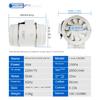 3''4''5''6'' Exhaust Fan Silent Inline Pipe Duct Fan Bathroom Extractor Ventilation Kitchen Toilet Wall Air Clean Ventilator