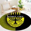 Beitar Jerusalem F.C Runder Teppich, Teppich für Wohnzimmer Schlafzimmer Sofa Spielzimmer Dekoration, Rutschfeste Fußmatte