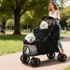 Foldable Double Pet Stroller with 2 Carriages Dog Stroller New Cat Strollers  for Dogs and Cats