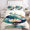 3pcs Lotus Bloom Soft Comfortable Bedding set, For Bedroom, Guest Room And Dorm, All - Season Use, High-Definition Printing157