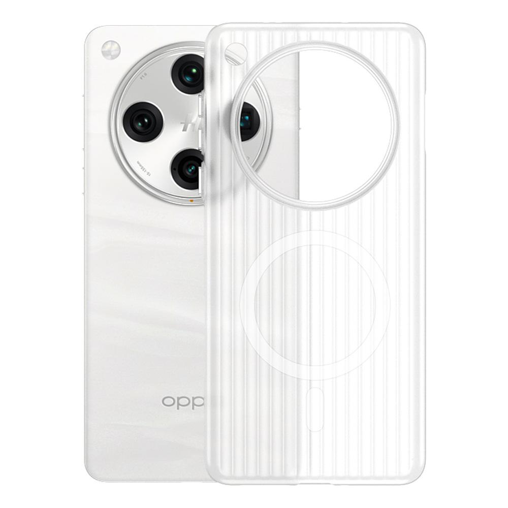 Applicable to OPPO Reno16 corrugated matte magnetic mobile phone case Find X9 anti-drop X8S + non-yellowing protective case