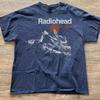 Rock Radiohead Kid A's Album Tour Concert Rare T-shirts Oversized Black White Navy Blue Men  Women Casual Printed Short-sleeved