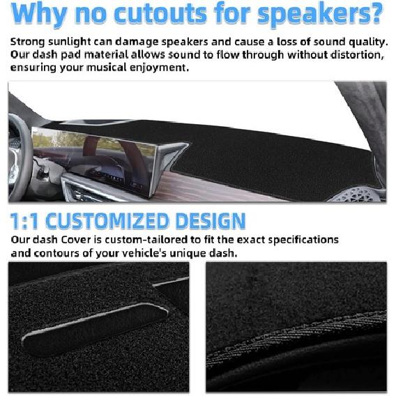 Dashboard Mats Dash Covers Pad Compatible with 9th Gen 2012 2012-2015 Civic