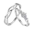 Adjustable Entangled Rings for Trendy Women Eternities Wedding Promise Engagement Jewelry Accessory Casual Wear