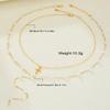 New 2Pcs/Set Cross Long Pearl Tassel Necklace for Women Simple Gold Color Multilayer Pendant Necklaces Set Fashion Party Jewelry