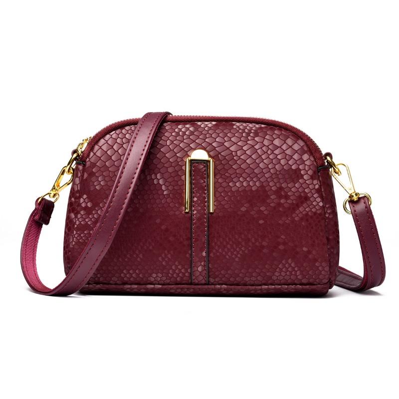 Casual Shell Bag with Multiple Pockets and Large Capacity PU Women's Bag Simple Single-shoulder Crossbody Bag