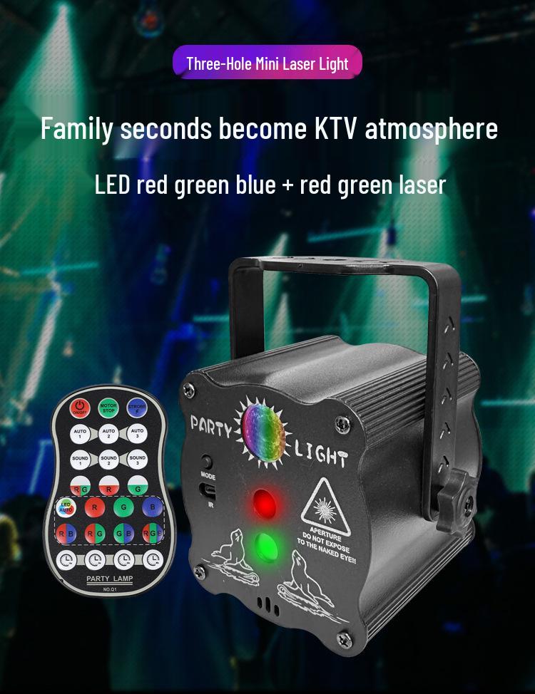 R50 Rechargeable Mini Laser Stage Light - Colorful Strobe for Parties and KTV Atmosphere