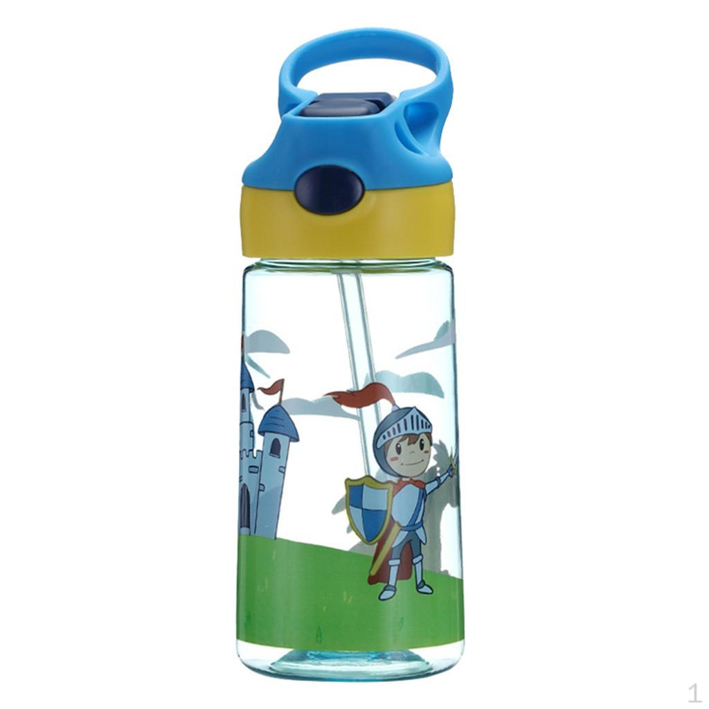 

Feeding Drinking Straw Bottle Sippy Suction Cup 450ML синий