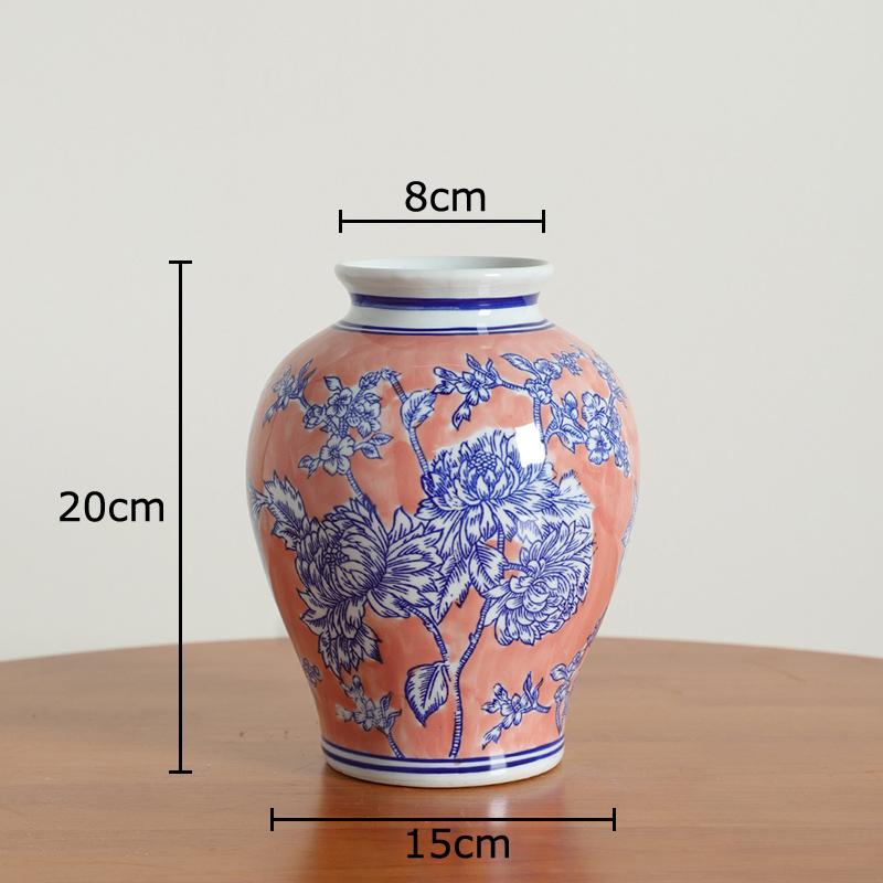 Blue and White Porcelain Vase Plant Pot Table Decoration Flowers Arrangement Multiple Styles Flower Vases Room Aesthetic Decor