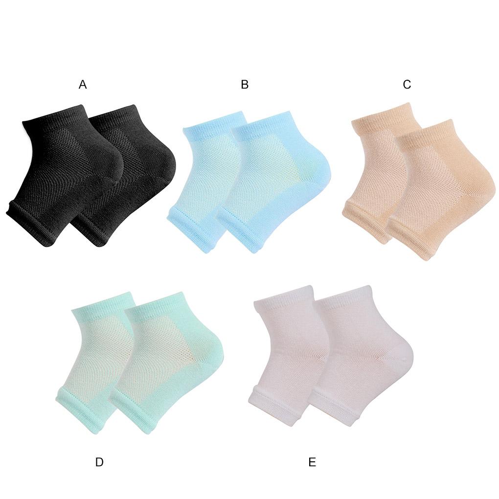 1 Set Gel-Fersensocken Feuchtigkeitsspendend für trockene Fußhaut Offene Zehen Silikon Schönheitsstrümpfe Verstellbares Knöchel-Set Unterstützung Sport