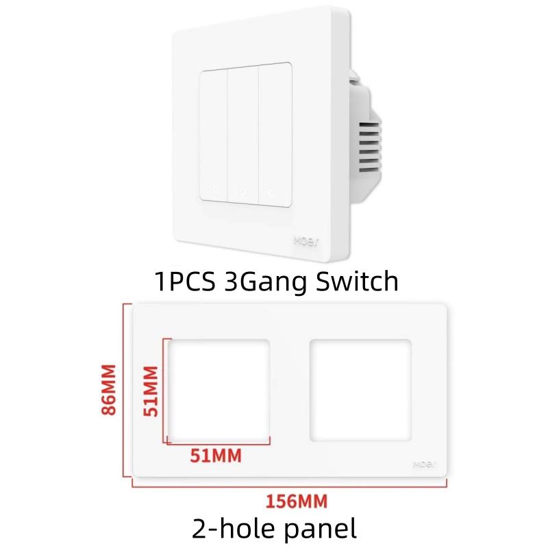 MOES Star Ring Switches ZigBee3.0 Tuya Smart Push Button Light Switch Smart Life APP Remote Control Work Alexa Google Home Voice