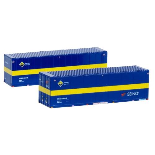 KATO N Gauge U54A Container, Seino Transportation, Set of 2, Model Railroad Supplies, 23-585-A