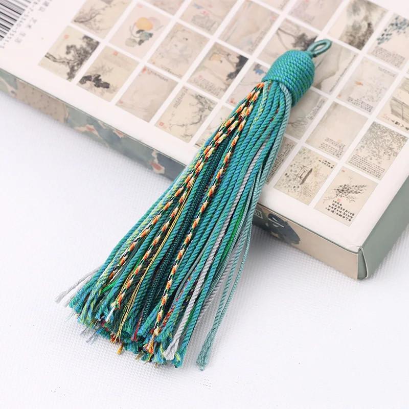 Beautiful Colorful Tassels 12cm Handmade Thick Cord Multi-purpose Tassels Handicrafts Keychain Ornament
