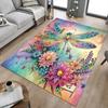 1PC Dragonfly Flowers Carpet Ultra Soft, Thick & Absorbent, Non Slip Machine Washable Mat for Entryway