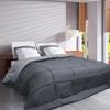 HUDSON - Lightweight Microfiber Duvet - 200gr/m2 - Grey & Silver - 140 X 200 Cm