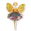 Colorful Ballet Brooch Rhinestone Jewelry Lapel Pin Accessories New Collar Lapel Pin