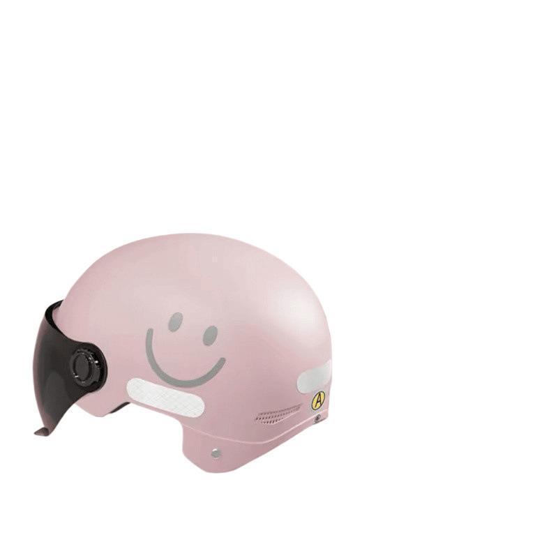 Certified Smiley Face Electric Scooter Helmet – Summer Motorcycle Sun Protection