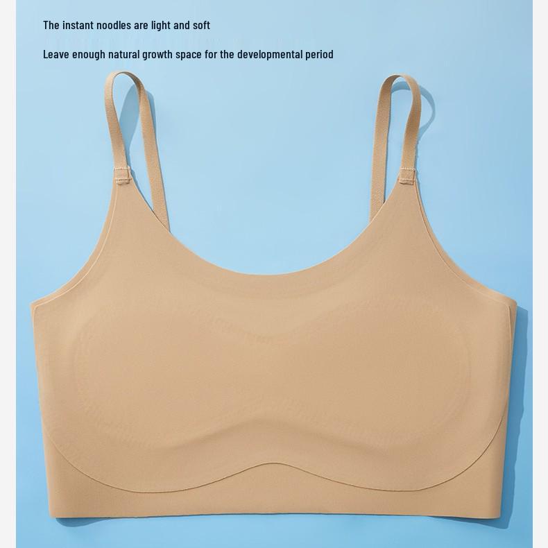 Seamless Lifting Camisole Underwear for Women: Skin-Friendly, Breathable, Comfortable, Fixed Cups, No Show-Through Sports Bra for Young Girls.