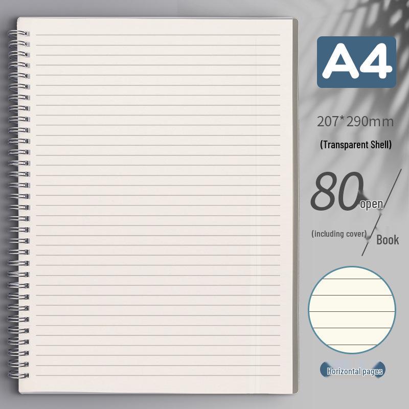 Thick B5 Spiral Notebook for Students - Horizontal Lined