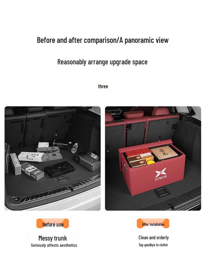 Foldable Trunk Storage Organizer for Xiaopeng P7+/X9/G9/G6/G7 Cars