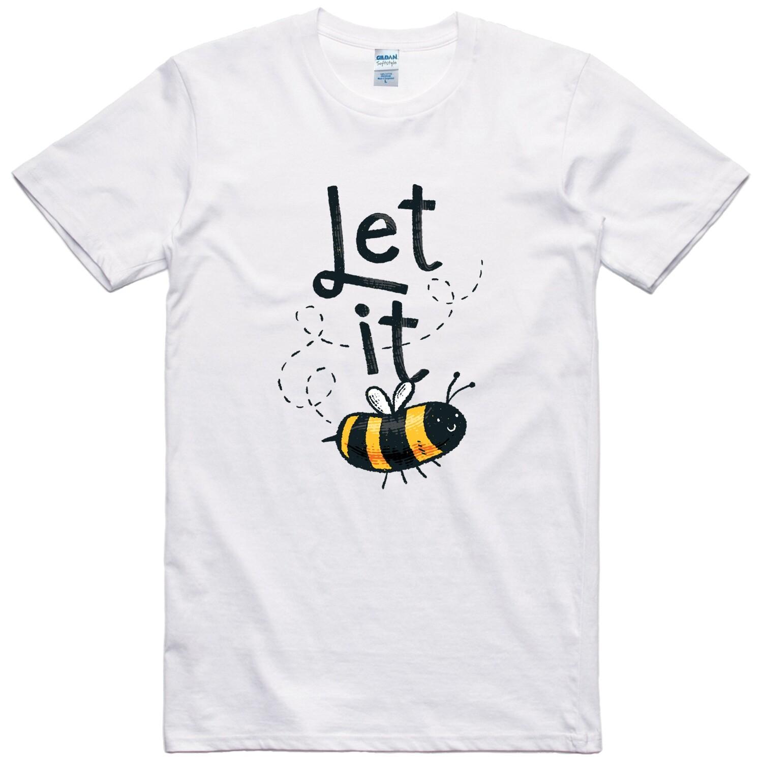 T Shirt Cute Let It Bee Design Regular Fit Cotton Tee S разноцветный