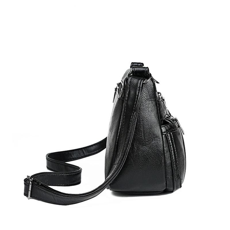 Bolso bandolera informal de gran capacidad para mujer, bolsos de hombro tipo bandolera de piel sintética, bolso de viaje de Color sólido, Bolsa femenina