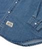 DE GRAND MATIN Over Fit Logo Denim Shirt_Medium Blue