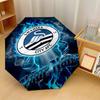 Swansea City FC Automatic 3‑Fold Umbrella 8‑Rib Windproof Folding Umbrella Sun Rain Protection For Outdoor Travel Daily Use