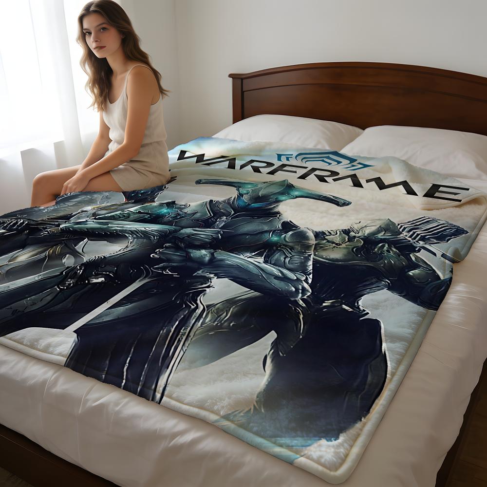 Throw High-Density Short Plush Blanket For Sofa Nap Air-Conditioned Room Soft Skin-Friendly P-Popular Games Warframe
