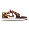 Jordan Air Jordan 1 Abrasion Resistant Low Top Vintage Basketball Shoes Men's Brown IQ5321-121(Team529-)