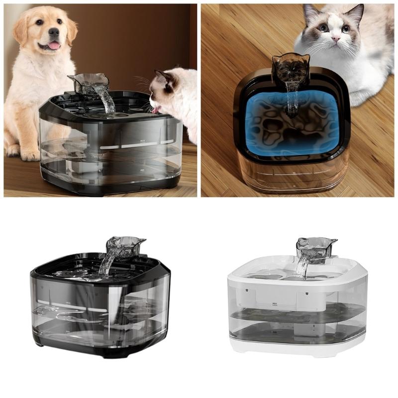 Automatic Pet Water Dispenser 5L Capacity USB Powered Cats Dog Fountain With Quiet Pump and Circulating Hydrations Systems