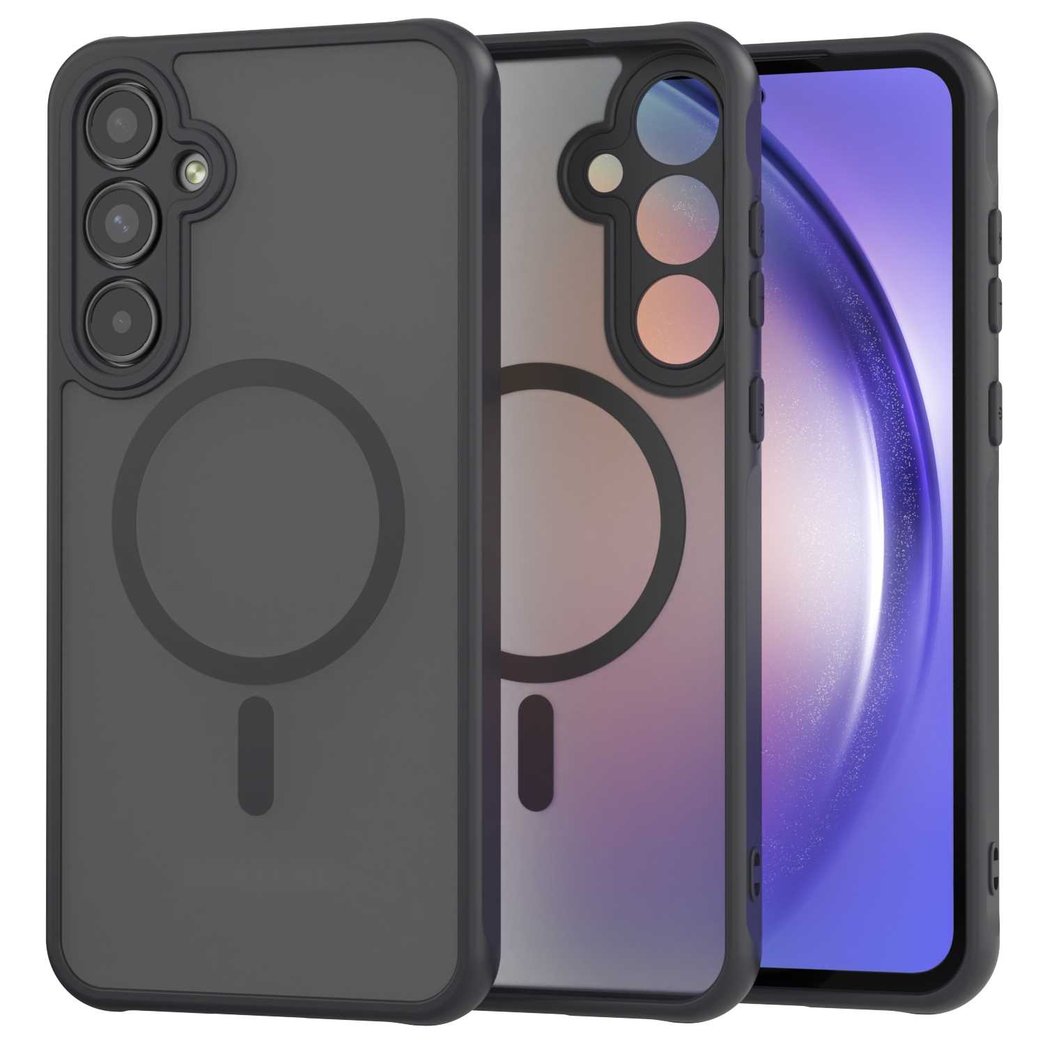 Super Merchant Spacecase Hybride Mag Galaxy A35 5G Zwart
