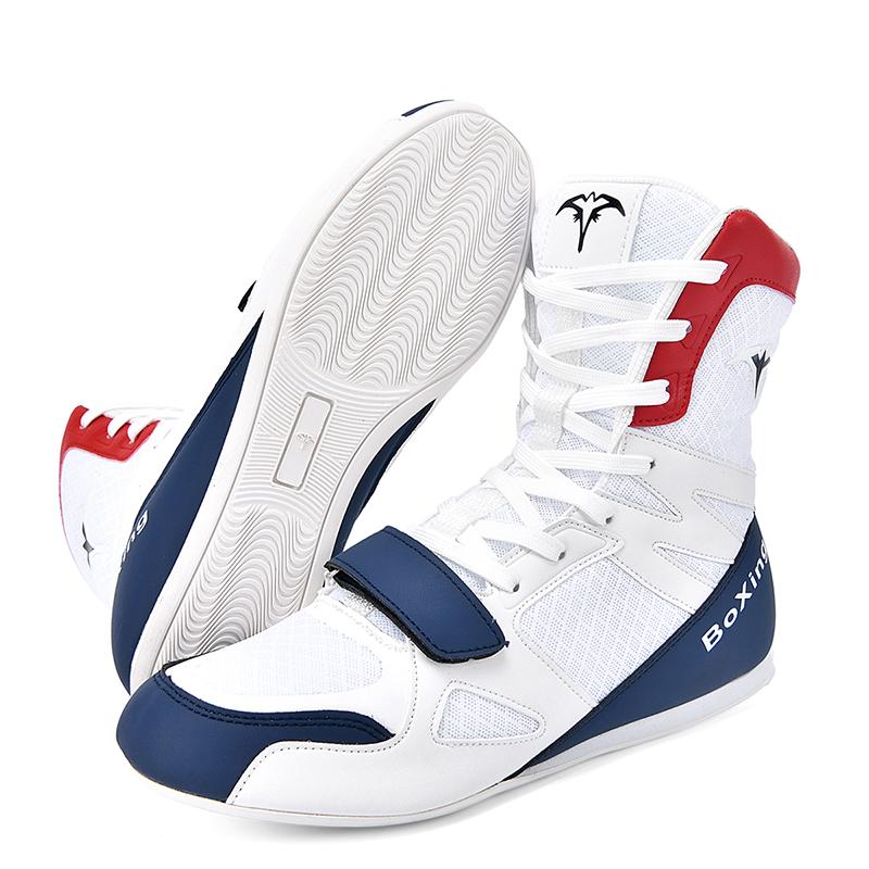 Boxing Wrestling Shoes Men's Outdoor Male Training Sneakers Large Size Black White Gym Professional Flighting Trainer