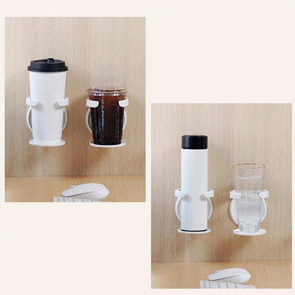 Dormitory Cup Organizer Wall-mounted Bottle Rack Foldable Wall Mounted Cup Holder Desk Organizer for Home Office Space Saving