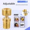 Strong Brass Thread Nipples Adapters Angle Adjustment Shower Faucet Adapters Simple Installs for Valves Connection