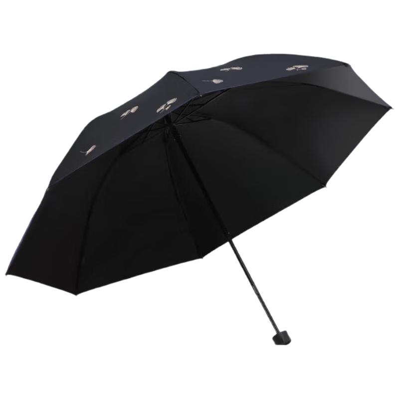 Paradise Black UV Protection Sun & Rain Umbrella