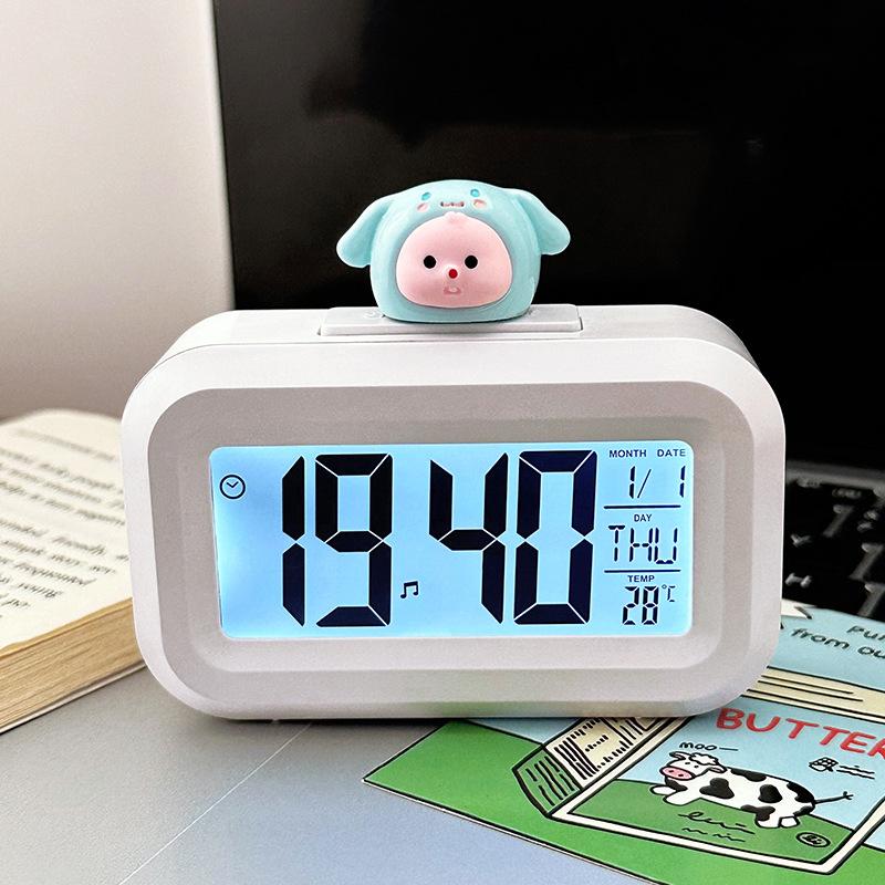 Desk Decorations Table Clock Bedroom Decoration Led Digital Alarm Clock Data Times Calendar Electronic Multi-Function Desktop