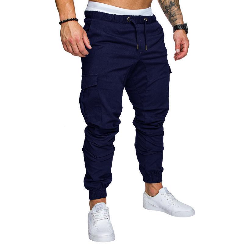 

2025 Men s Casual Drawstring Joggers: Sporty Elastic Waist, Drop Crotch, Ankle-Cuffed Long Pants for Autumn/Winter 4XL