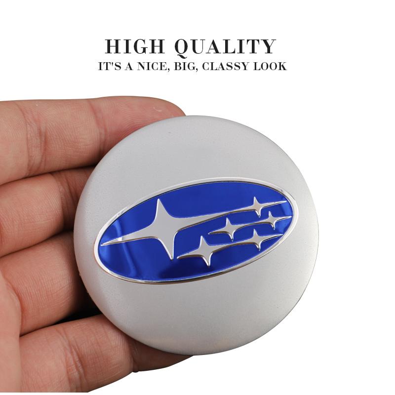 4pcs Car Wheel Stickers 56mm Auto Center Hub Cap Decal For Subaru STI Forester Impreza Legacy Outback XV BRZ WRX Tribeca ew3